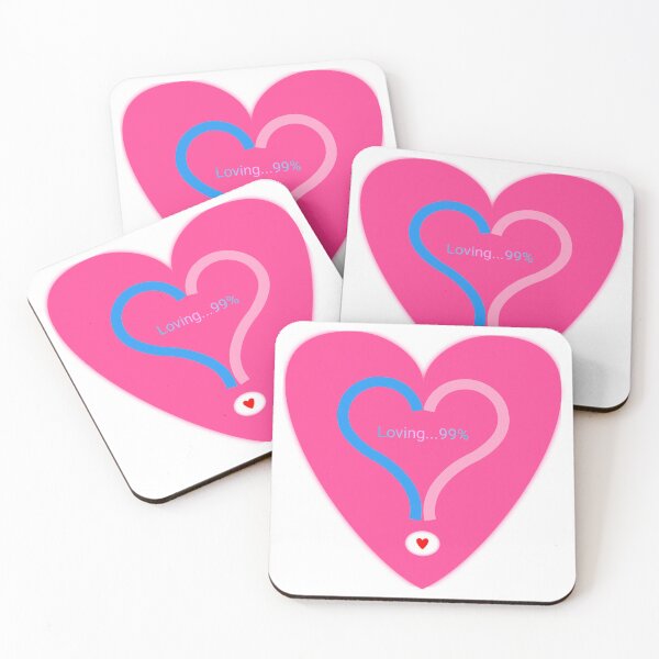 Item preview, Loving you 99% linking together in pink designed and sold by Bekindtome.