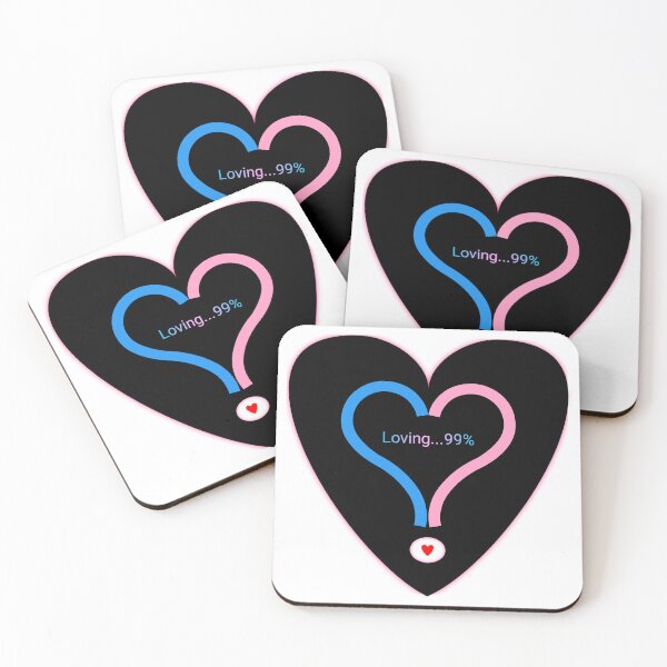 Item preview, Loving you 99% linking together in black designed and sold by Bekindtome.