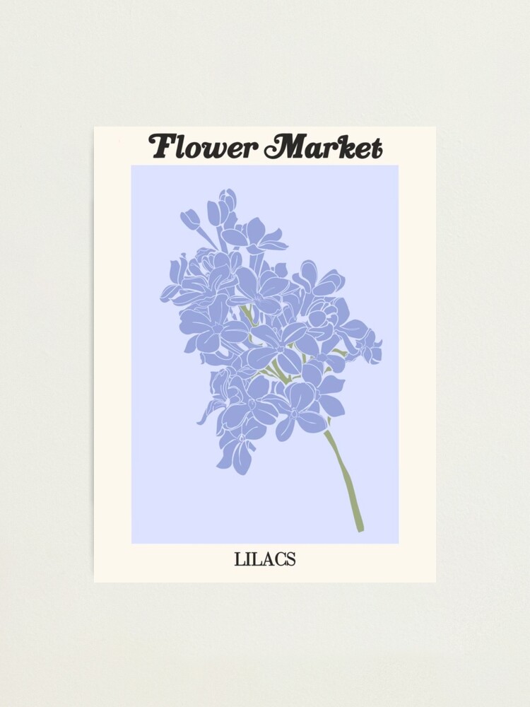 Lámina fotográfica «Mercado de las Flores- Lilas» de Neonvibezz | Redbubble