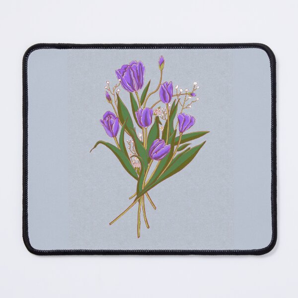 Item preview, Violet Tulips Bouquet Painting designed and sold by MischaDraws.
