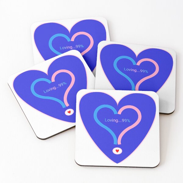 Item preview, Loving you 99% linking together in blue designed and sold by Bekindtome.