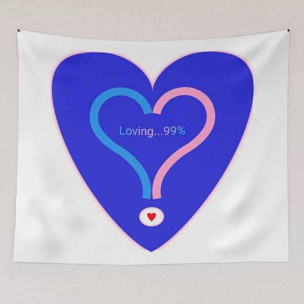 Item preview, Loving you 99% linking together in blue designed and sold by Bekindtome.