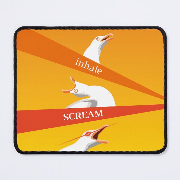 Item preview, Inhale scream seagull meme designed and sold by Captain Chromatic.
