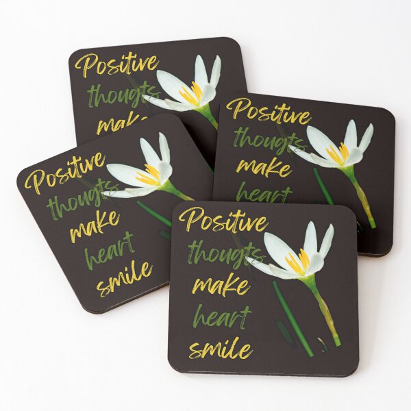 Item preview, posotive thoughts make heart smile designed and sold by quipvera.