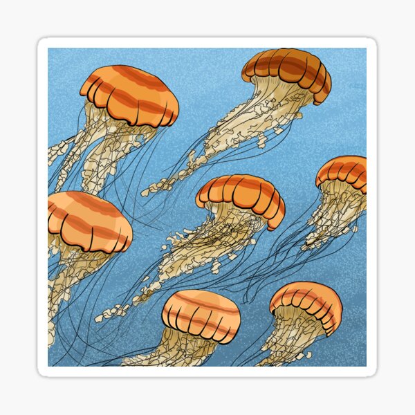 Swarm of Jellies Sticker