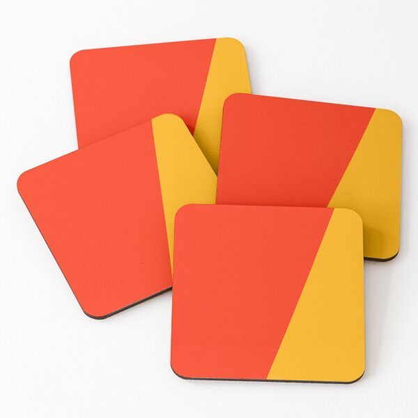 Item preview, Colour Block Therapy - Offset Oblique : Vermilion / Saffron designed and sold by Spannerbagface.