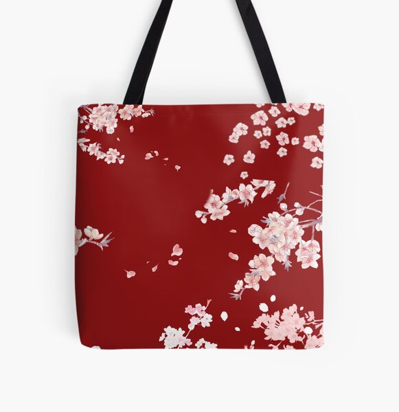 Pink Chinese cherry blossom Tote Bag for Sale by adenaJ