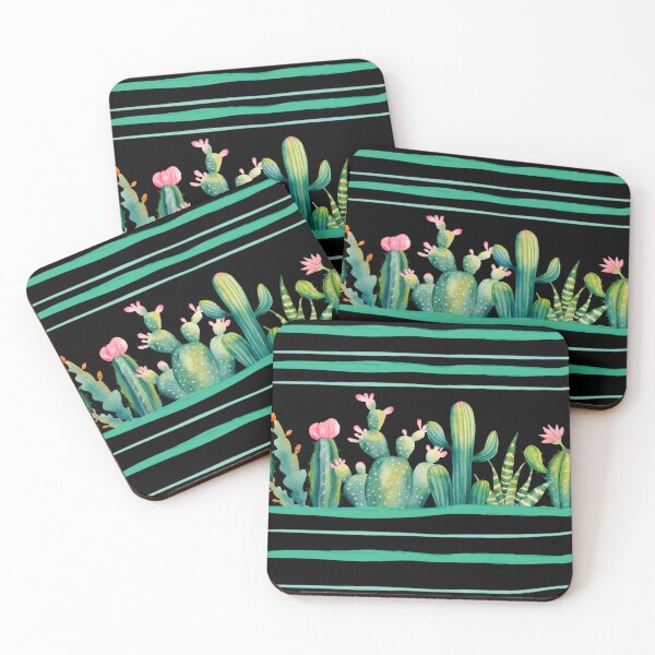 Item preview, Watercolour cactus & succulents designed and sold by cutecrazytshirt.