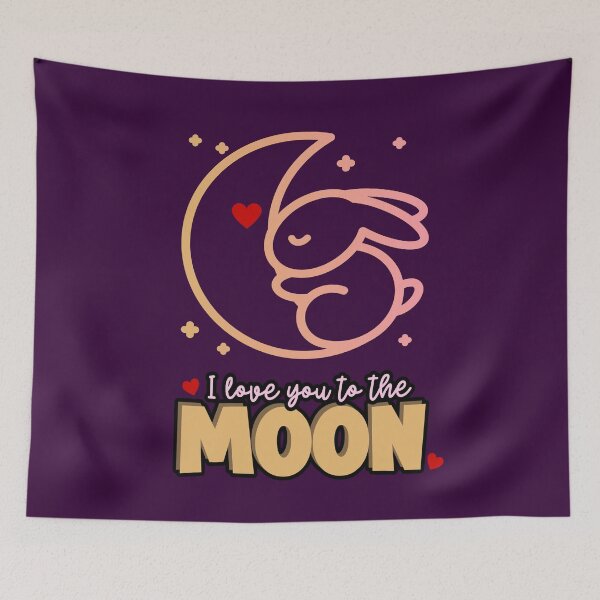 Item preview, I Love You To The Moon - Bunny Valentine designed and sold by molamode.