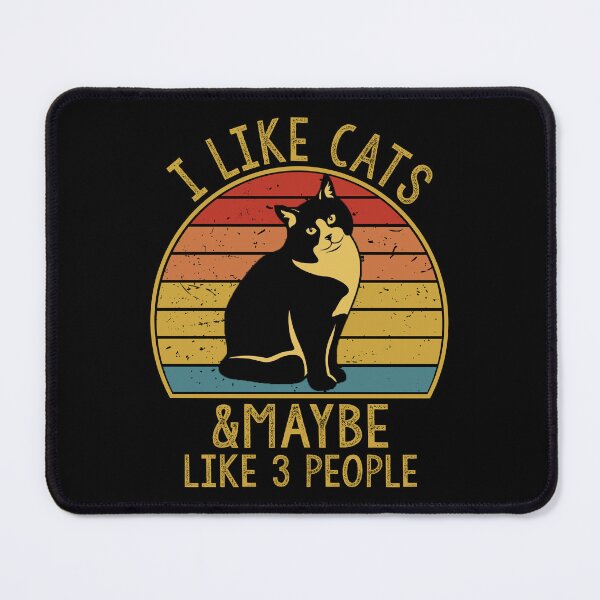 Item preview, I Like Cats And Maybe Like 3 People,  Vintage Retro Cat Funny  designed and sold by LEGACY10.