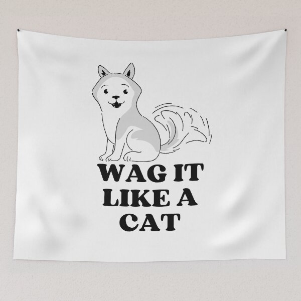 Item preview, WAG IT LIKE A CAT - Funny Cat Pictures with Captions and Cat Sayings designed and sold by FunnyCatsFam.