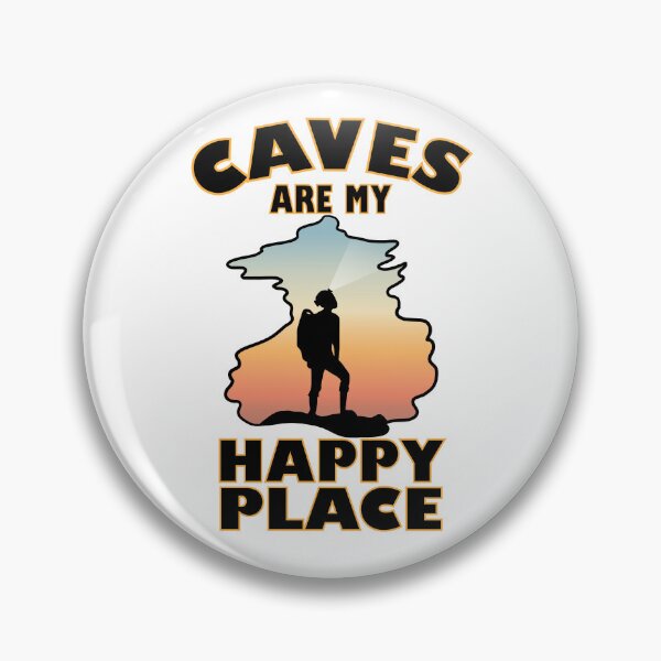 Item preview, Caves Are My Happy Place Funny Caving designed and sold by TheInkElephant.