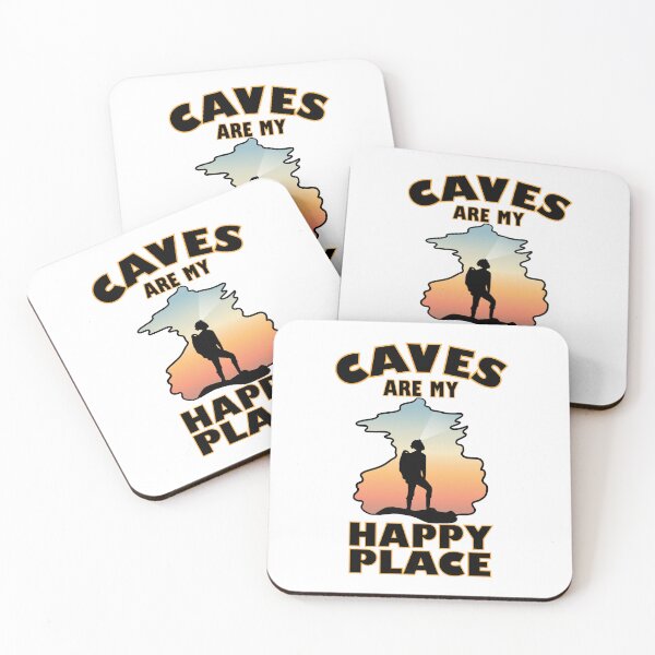 Item preview, Caves Are My Happy Place Funny Caving designed and sold by TheInkElephant.