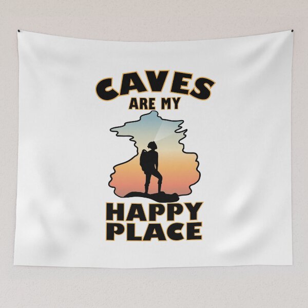 Item preview, Caves Are My Happy Place Funny Caving designed and sold by TheInkElephant.