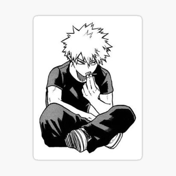 bakugo fries sticker for sale by siroismccorkle redbubble