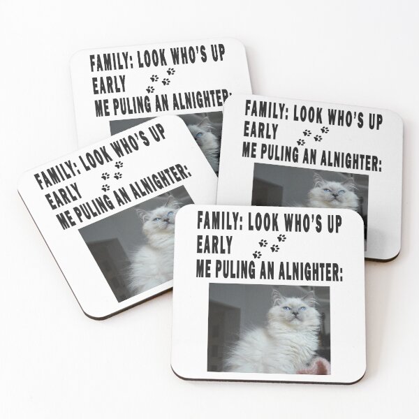 Item preview, family: look who's up early  ,,, me puling an alnighter: designed and sold by GOLDFAMILYSHOP.