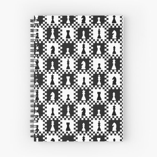 Item preview, Chess Chessmen Game Pieces on Checkerboard Black and White designed and sold by KrisInStitches.
