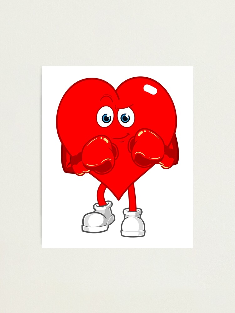 Cute Heart boxing gloves Gym, boxing is my valentine day, Boxing Coaches   Photographic Print for Sale by diclive