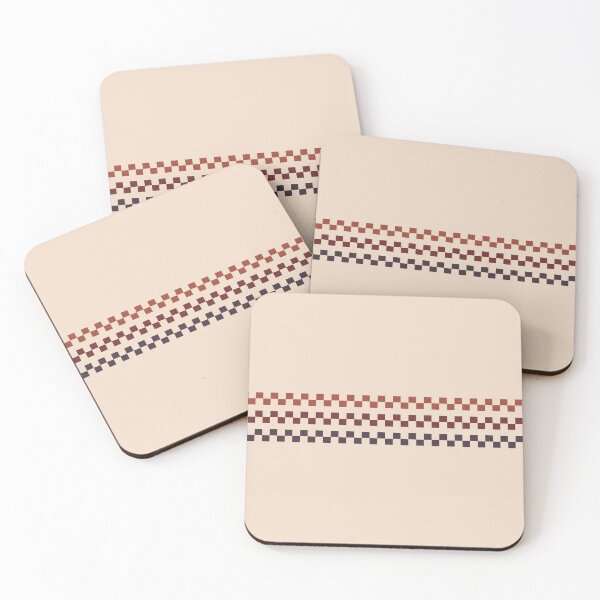 Item preview, Colored chess pattern stripes on cream color designed and sold by AlfabetDesign.