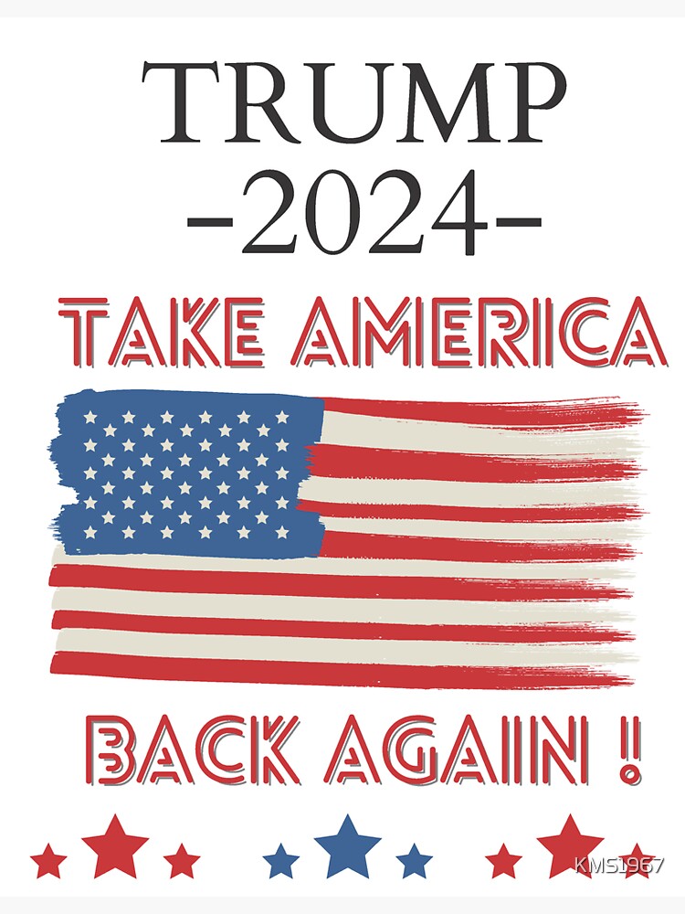 "Trump 2024 merchandise" Sticker for Sale by KMS1967 Redbubble