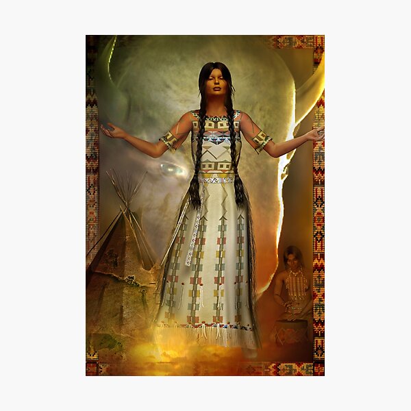 white buffalo calf woman updated copy of orig Photographic Print