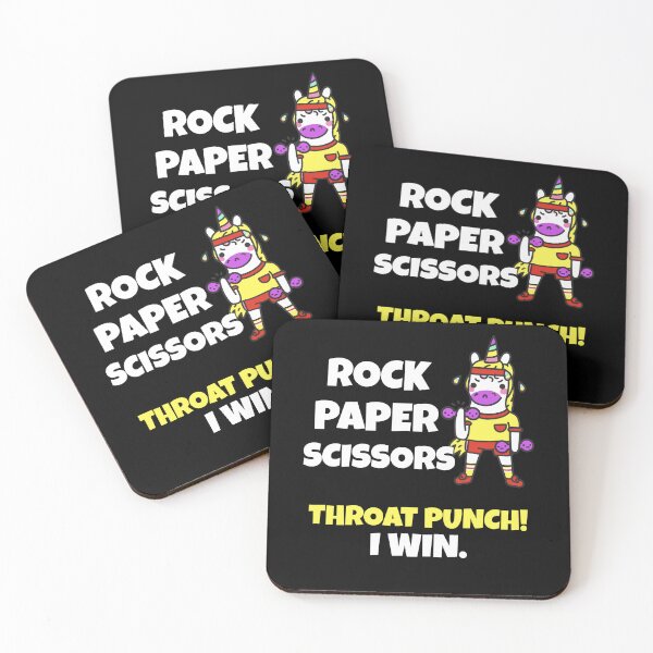Item preview, Rock Paper Scissors Throat Punch I Win Unicorn designed and sold by LADistrictGarb.