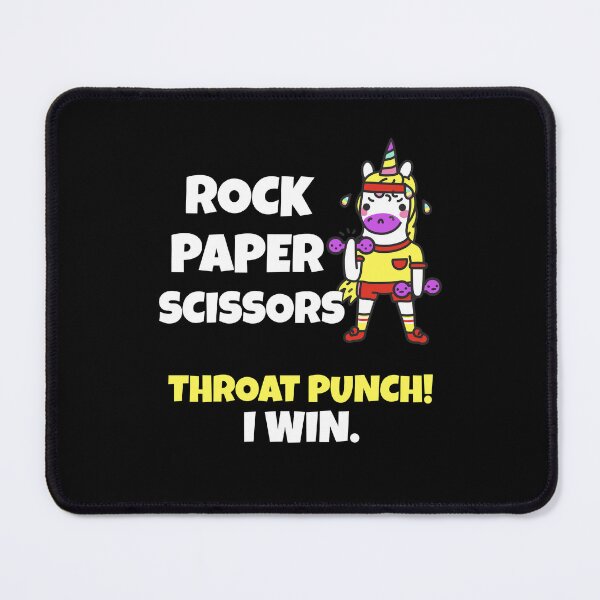 Item preview, Rock Paper Scissors Throat Punch I Win Unicorn designed and sold by LADistrictGarb.