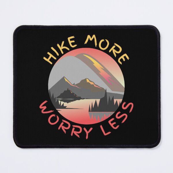 Item preview, Funny Hiking, Hike More Worry Less, Cool Adventure Camping Hiker designed and sold by uranus-art.