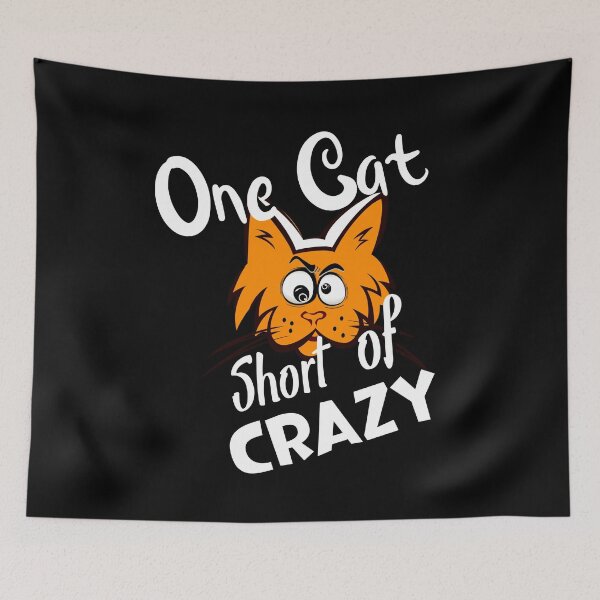 Item preview, One Cat Short Of Crazy designed and sold by printhappy4you.