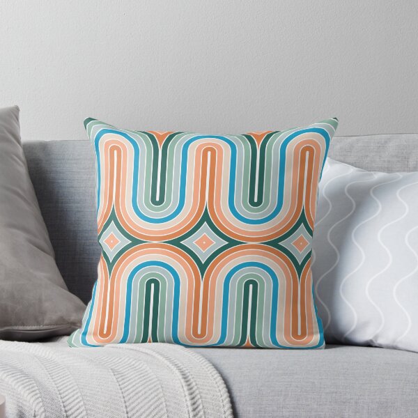 Artikelvorschau, Orange and Teal Groovy Rainbow entworfen und verkauft von Carolina Diaz.