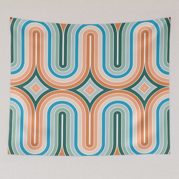 Item preview, Orange and Teal Groovy Rainbow designed and sold by Carolina Diaz.
