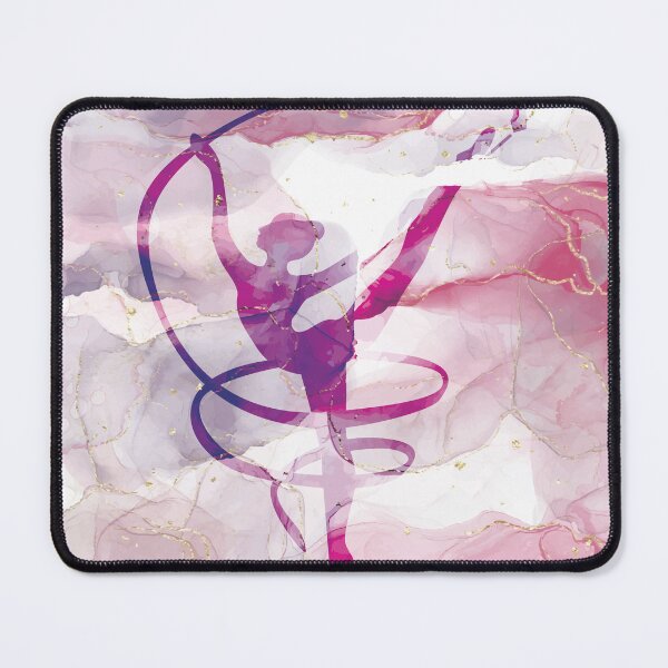 Item preview, Acrobatic Gymnastics Girl with abstract Marble background, gymnast gift designed and sold by NawalMagdy.
