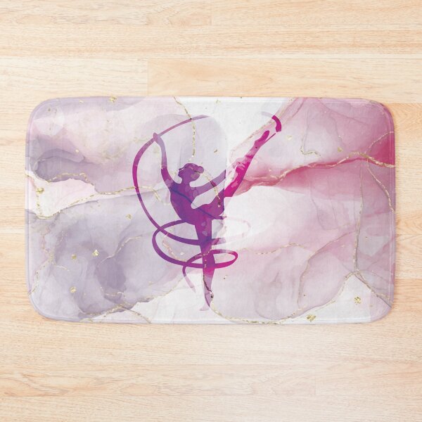 Item preview, Acrobatic Gymnastics Girl with abstract Marble background, gymnast gift designed and sold by NawalMagdy.