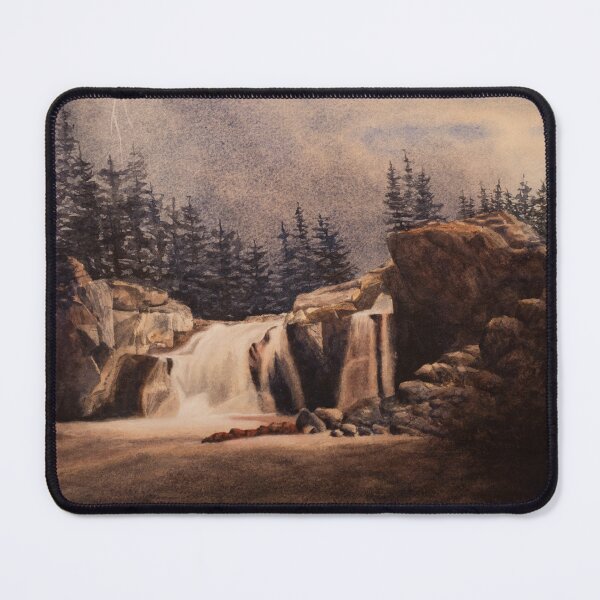 Item preview, Thunder Lightning Waterfalls. Watercolour painting -  designed and sold by Einar Aasen.