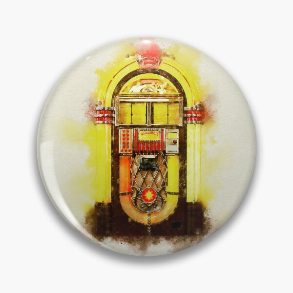 Item preview, Wurlitzer Vintage Music Jukebox in Colorful Watercolor designed and sold by Andreea Eva Herczegh.