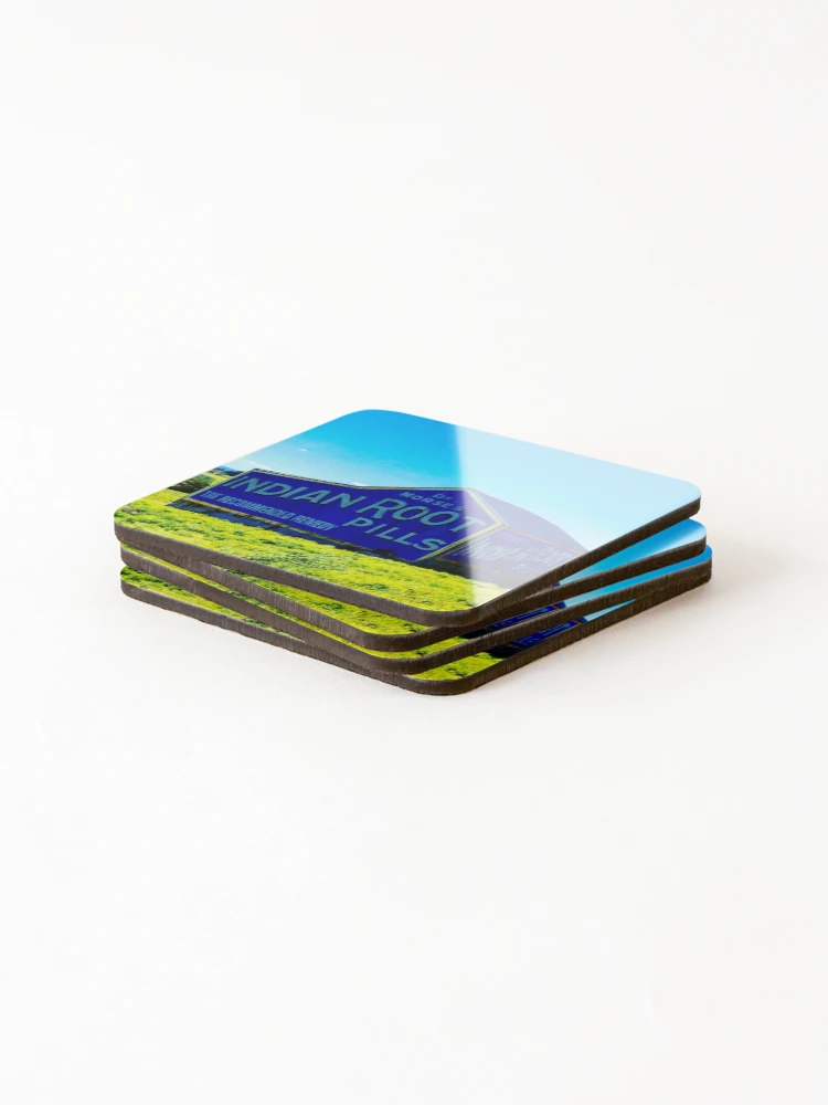 Thumbnail 4 of 5, Coasters (Set of 4), Indian Root Pills Barn designed and sold by RandaRubyRed.