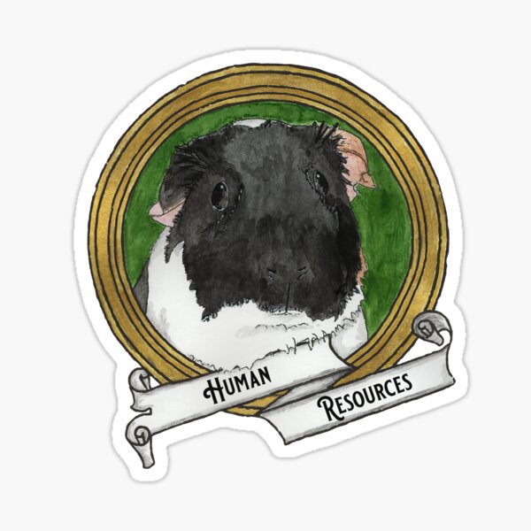 Guinea Pig Human Resources Sticker