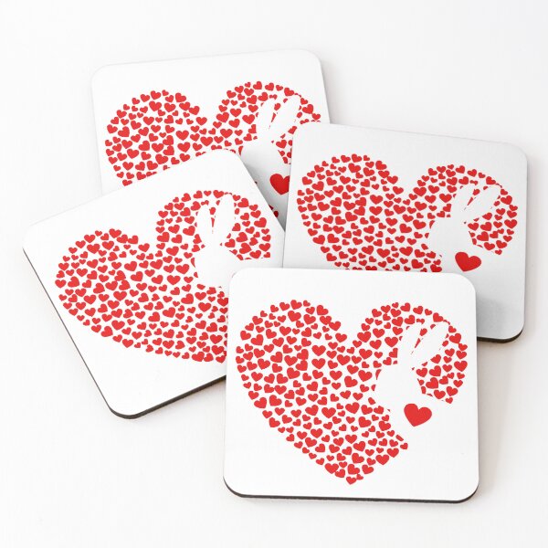 Item preview, My Bunny Is My Valentine-Red Love Hearts designed and sold by widianeworld.