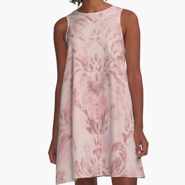 Pink Damask A-Line Dress