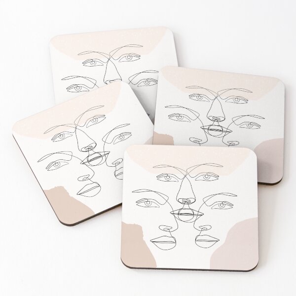 Item preview, Abstract Minimalist Line Face Art-Mid-Century Modern Boho Design designed and sold by adoredigitals.
