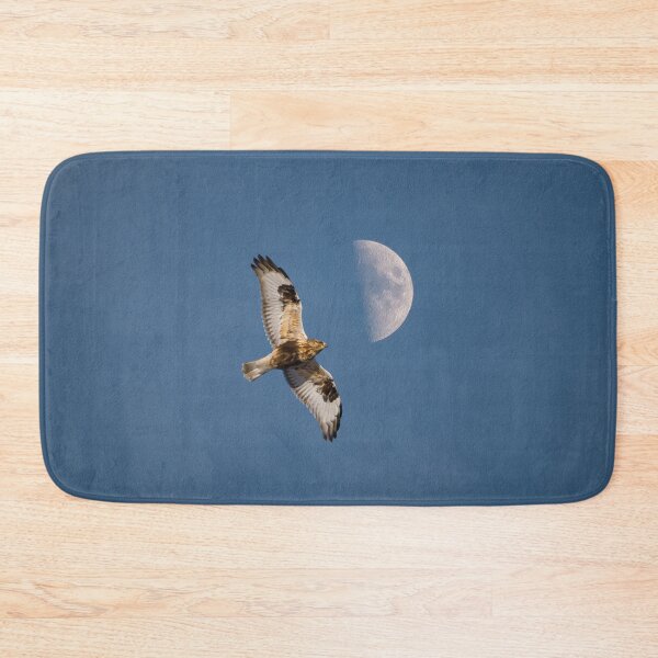 Item preview, A hawk flying and a partial moon in the background - designed and sold by FelCastro.