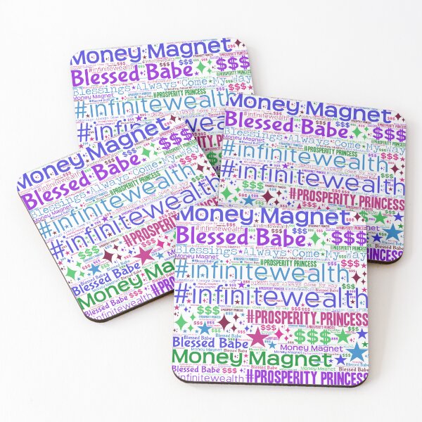 Item preview, Money Magnet Colorful Word Cloud designed and sold by frankie5368.