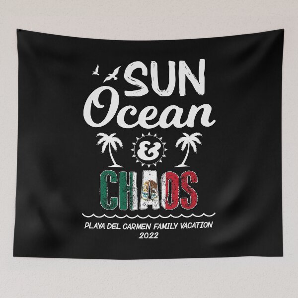 Item preview, Ocean Chaos Mexico Playa Del Carmen Family Vacation 2022 graphic designed and sold by jakehughes2015.