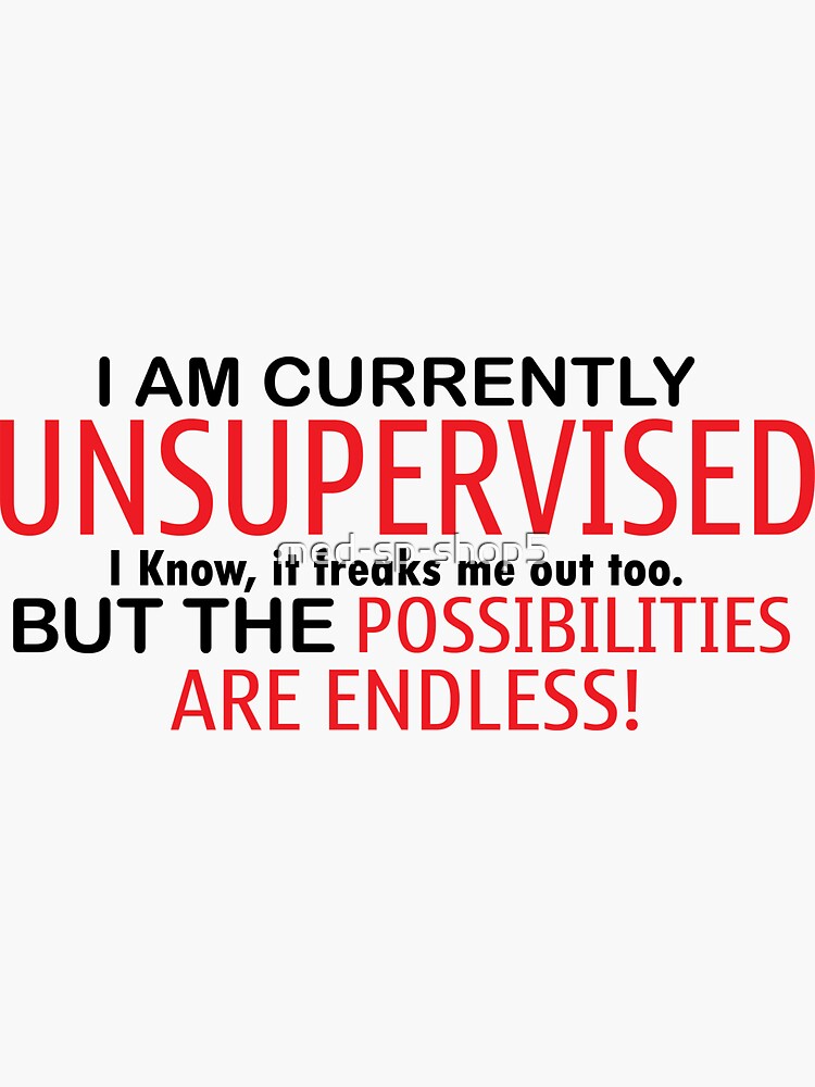 I'm Currently Unsupervised I Know It Freaks Me Out