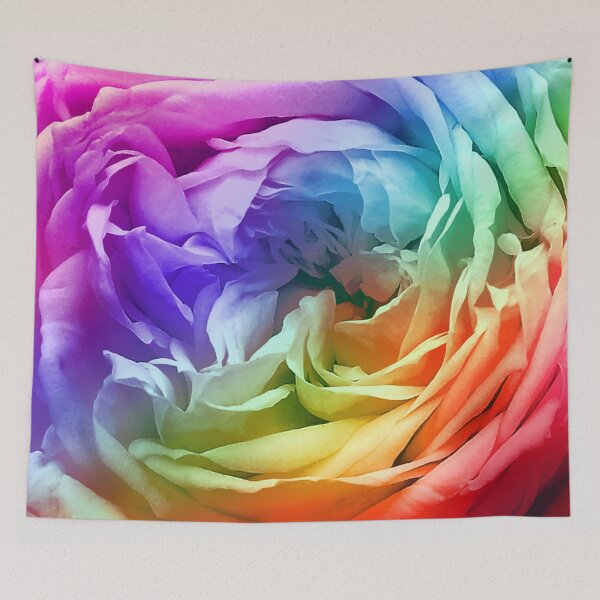 Item preview, Rainbow Rose Flower Petal Pattern designed and sold by Deborah Camp.