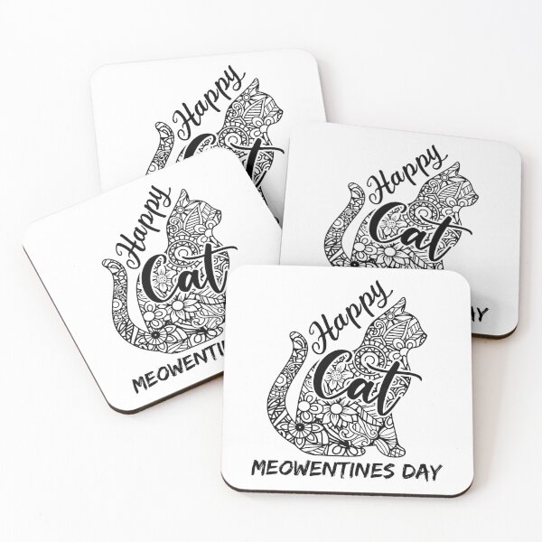 Item preview, Happy Meowentines Day Mandala Cat Lovers Valentine's Day Art designed and sold by pedrored369.