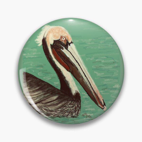 Item preview, Pelican floating on calm sea | animal decor designed and sold by NathBros.