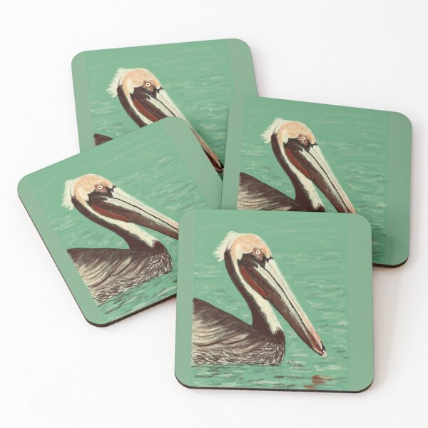Item preview, Pelican floating on calm sea | animal decor designed and sold by NathBros.