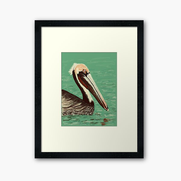 Item preview, Pelican floating on calm sea | animal decor designed and sold by NathBros.