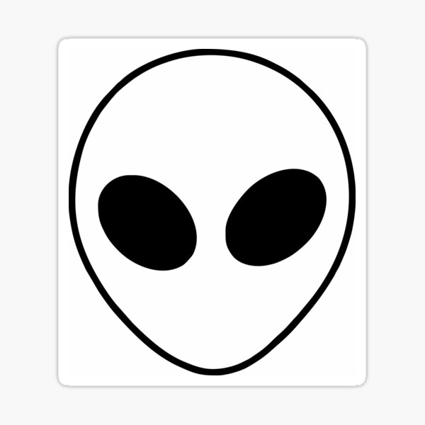 "Alien, big head " Sticker by ElNachoDesign78 Redbubble